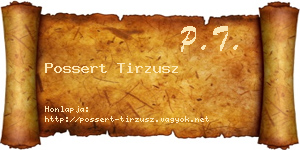 Possert Tirzusz névjegykártya